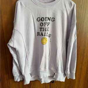 Aerie Light Purple Graphic Women's Sweater